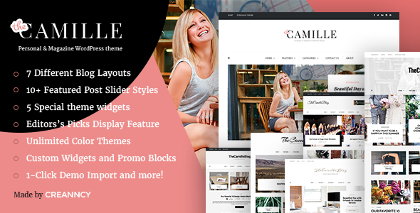 Camille Preview Wordpress Theme - Rating, Reviews, Preview, Demo & Download