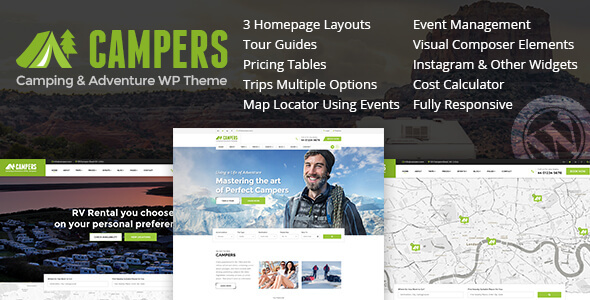 Campers Preview Wordpress Theme - Rating, Reviews, Preview, Demo & Download