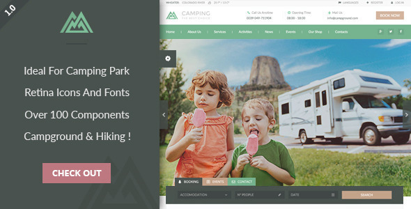 Camping Village Preview Wordpress Theme - Rating, Reviews, Preview, Demo & Download