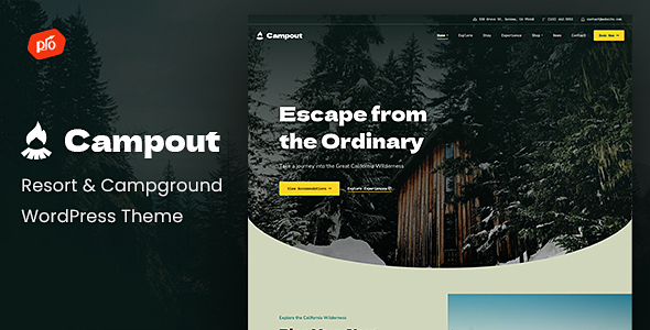 Campout Preview Wordpress Theme - Rating, Reviews, Preview, Demo & Download