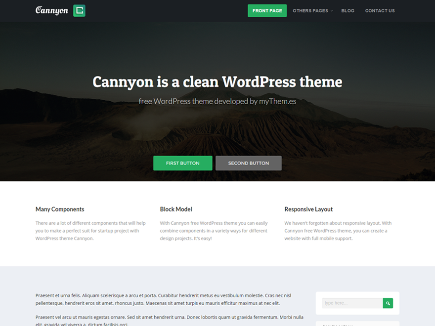 Cannyon Preview Wordpress Theme - Rating, Reviews, Preview, Demo & Download