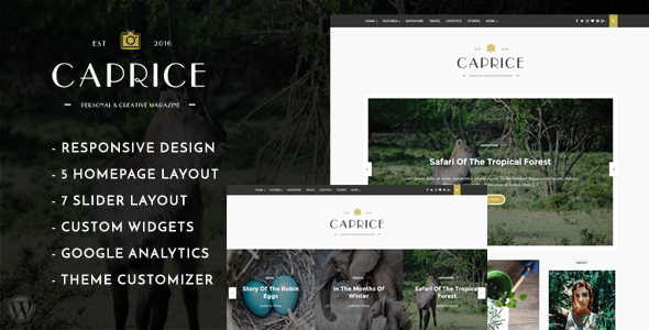 Caprice Preview Wordpress Theme - Rating, Reviews, Preview, Demo & Download