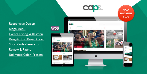 Caps Responsive Preview Wordpress Theme - Rating, Reviews, Preview, Demo & Download