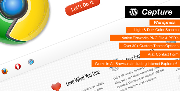 Capture Preview Wordpress Theme - Rating, Reviews, Preview, Demo & Download