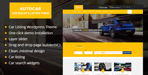 Car Listing Preview Wordpress Theme - Rating, Reviews, Preview, Demo & Download