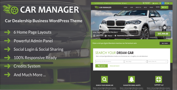Car Manager Preview Wordpress Theme - Rating, Reviews, Preview, Demo & Download