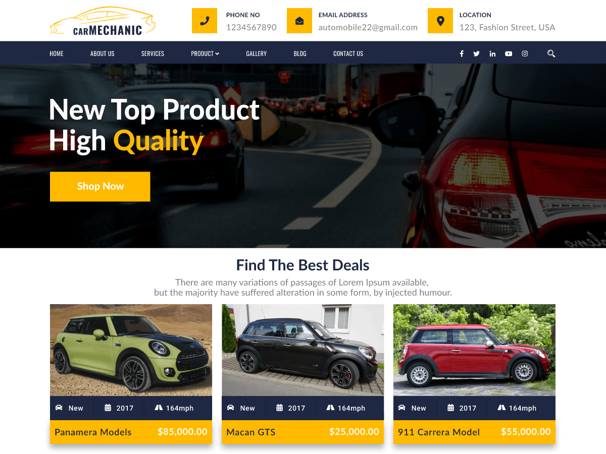 Car Mechanic Preview Wordpress Theme - Rating, Reviews, Preview, Demo & Download