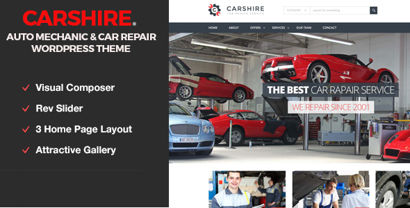 Car Shire Preview Wordpress Theme - Rating, Reviews, Preview, Demo & Download