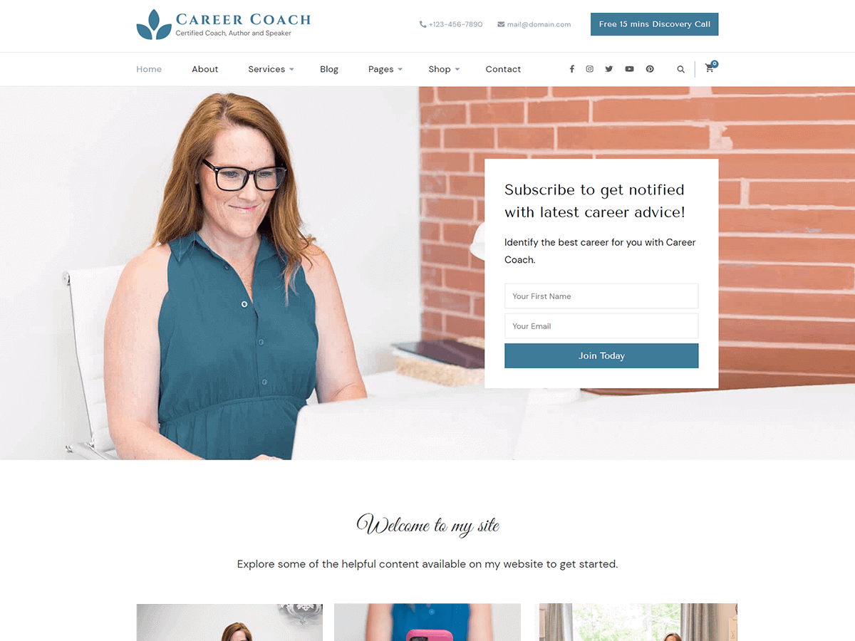 Career Coach Preview Wordpress Theme - Rating, Reviews, Preview, Demo & Download