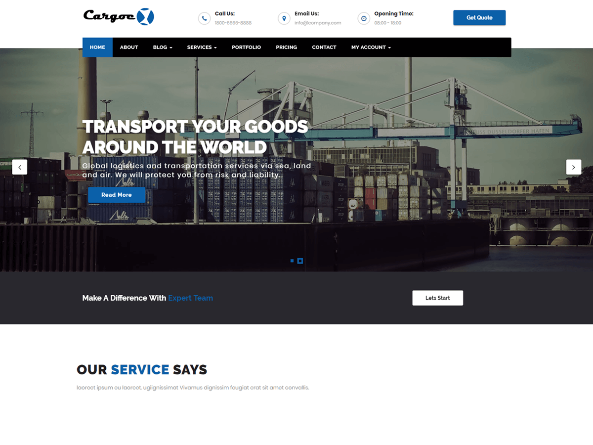 Cargoex Preview Wordpress Theme - Rating, Reviews, Preview, Demo & Download