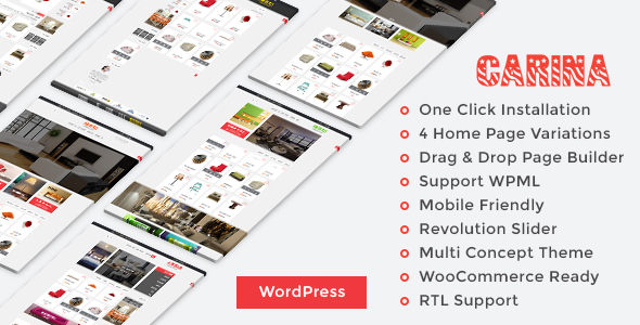 Carina WooCommerce Preview Wordpress Theme - Rating, Reviews, Preview, Demo & Download