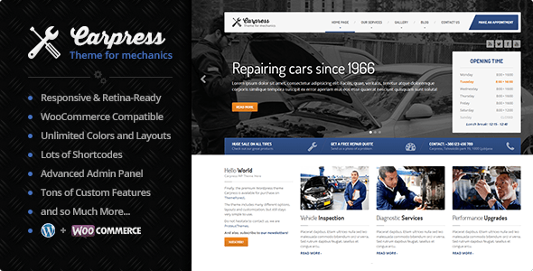 CarPress Preview Wordpress Theme - Rating, Reviews, Preview, Demo & Download