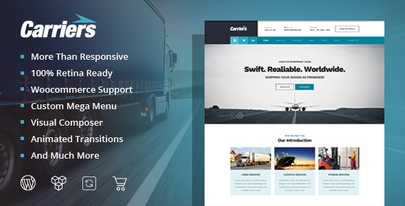 Carriers Transport Preview Wordpress Theme - Rating, Reviews, Preview, Demo & Download