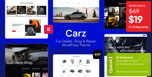 Carz Preview Wordpress Theme - Rating, Reviews, Preview, Demo & Download