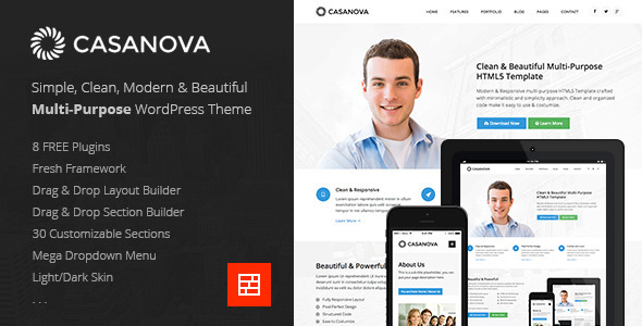Casanova Preview Wordpress Theme - Rating, Reviews, Preview, Demo & Download