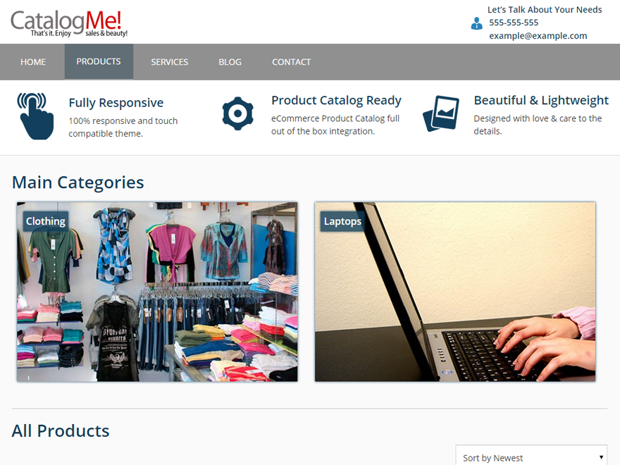 Catalog Me Preview Wordpress Theme - Rating, Reviews, Preview, Demo & Download