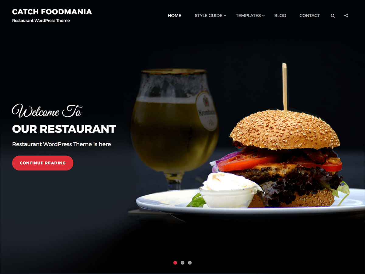 Catch Foodmania Preview Wordpress Theme - Rating, Reviews, Preview, Demo & Download
