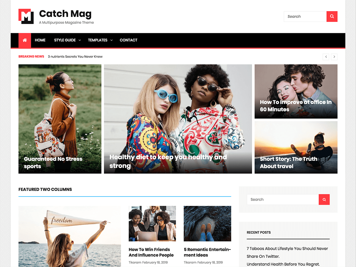 Catch Mag Preview Wordpress Theme - Rating, Reviews, Preview, Demo & Download