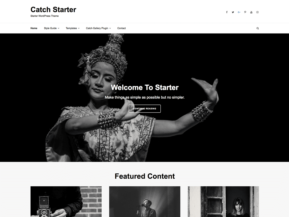 Catch Starter Preview Wordpress Theme - Rating, Reviews, Preview, Demo & Download