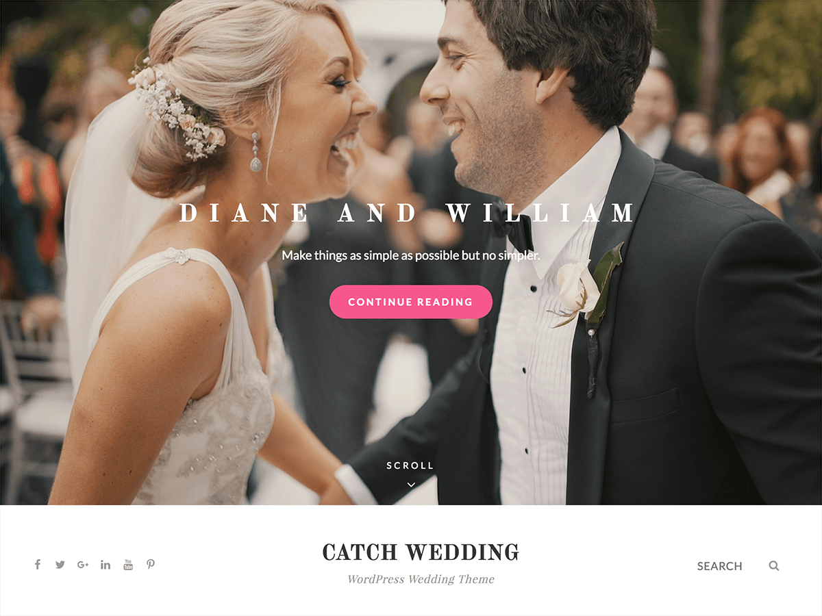 Catch Wedding Preview Wordpress Theme - Rating, Reviews, Preview, Demo & Download