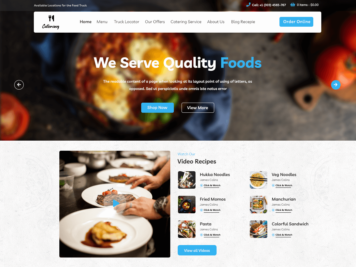 Catering Lite Preview Wordpress Theme - Rating, Reviews, Preview, Demo & Download
