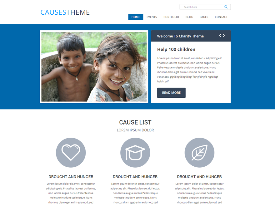Causes Preview Wordpress Theme - Rating, Reviews, Preview, Demo & Download