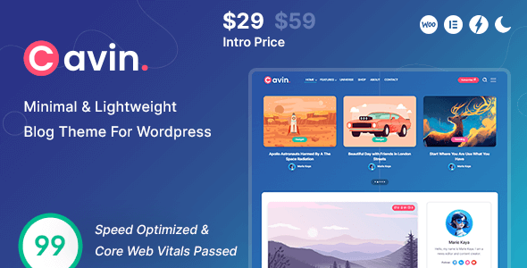 Cavin Preview Wordpress Theme - Rating, Reviews, Preview, Demo & Download