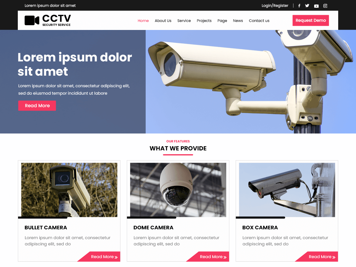 CCTV Security Preview Wordpress Theme - Rating, Reviews, Preview, Demo & Download