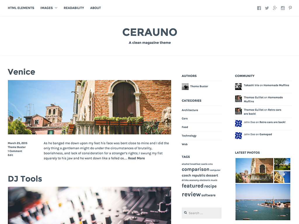 Cerauno Preview Wordpress Theme - Rating, Reviews, Preview, Demo & Download