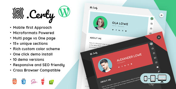 Certy Preview Wordpress Theme - Rating, Reviews, Preview, Demo & Download