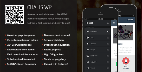 Chalis Mobile Preview Wordpress Theme - Rating, Reviews, Preview, Demo & Download