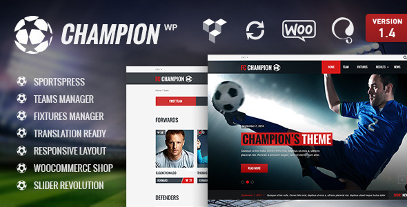 Champion Preview Wordpress Theme - Rating, Reviews, Preview, Demo & Download