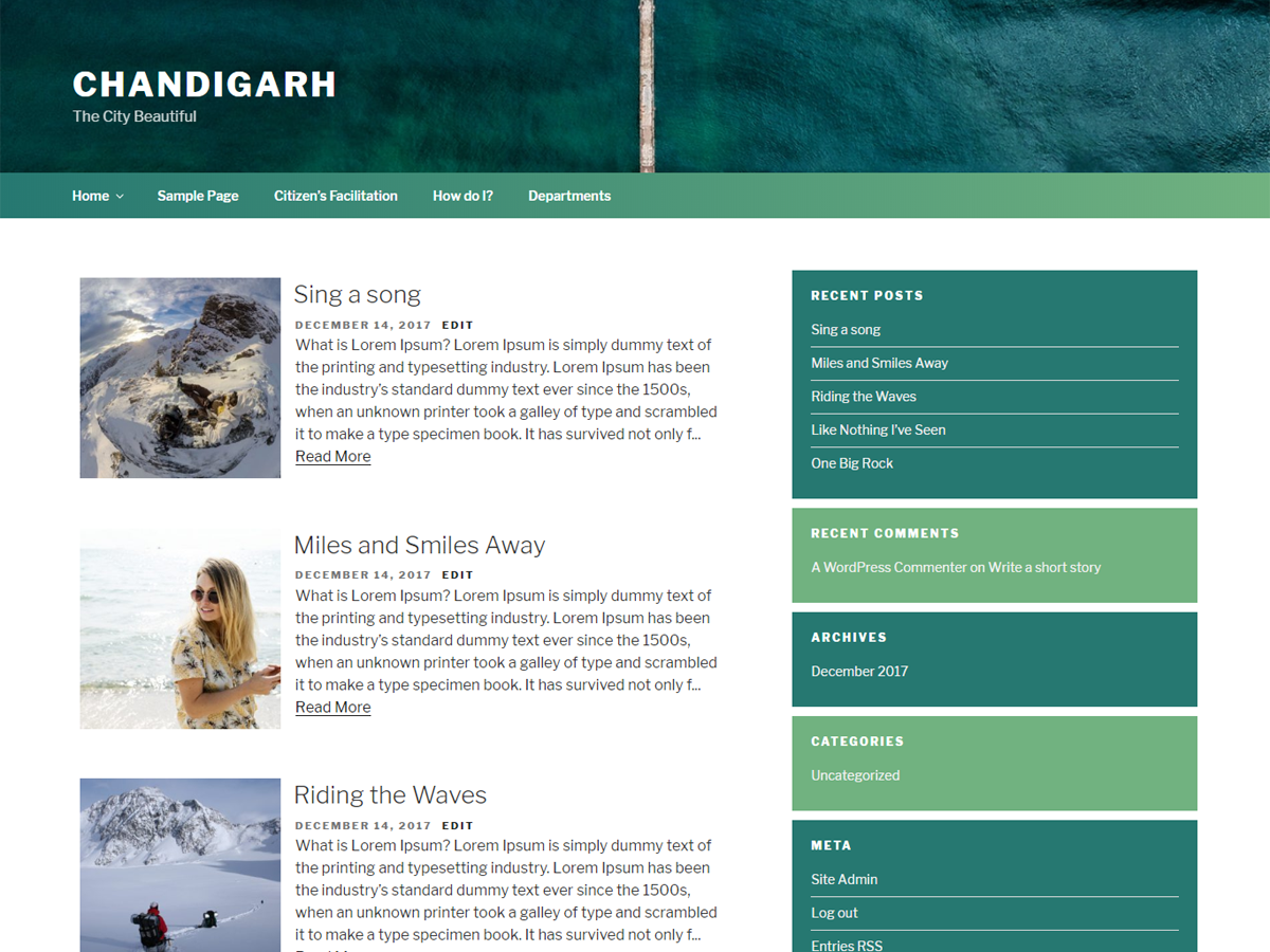 Chandigarh Preview Wordpress Theme - Rating, Reviews, Preview, Demo & Download