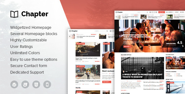 Chapter Preview Wordpress Theme - Rating, Reviews, Preview, Demo & Download