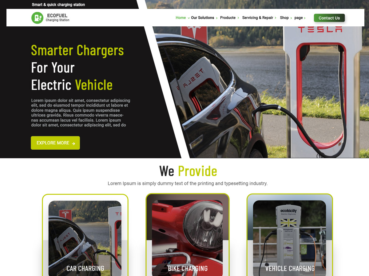 Charging Station Preview Wordpress Theme - Rating, Reviews, Preview, Demo & Download