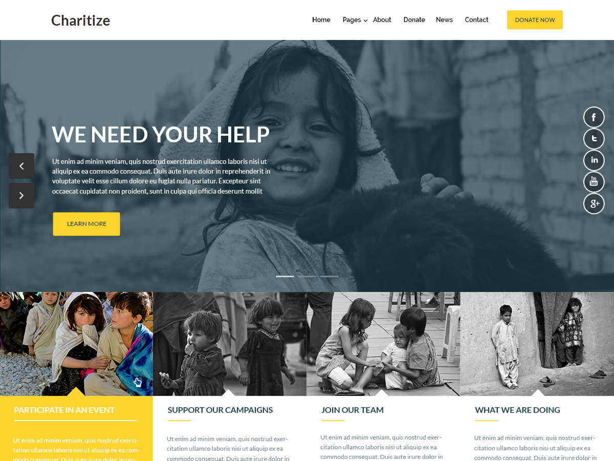 Charitize Preview Wordpress Theme - Rating, Reviews, Preview, Demo & Download