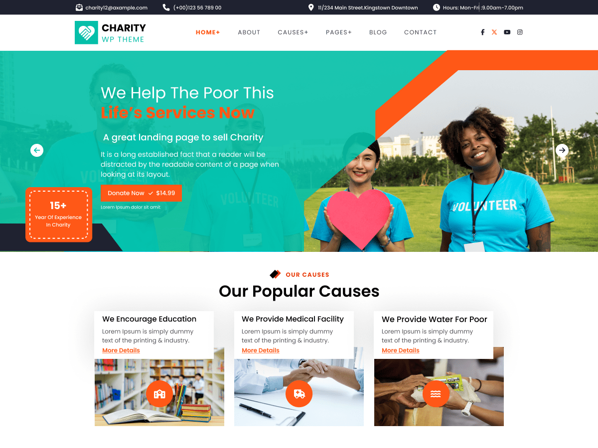 Charity Aid Preview Wordpress Theme - Rating, Reviews, Preview, Demo & Download
