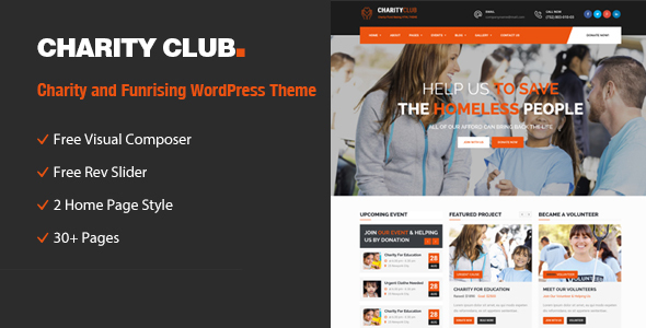 Charity Club Preview Wordpress Theme - Rating, Reviews, Preview, Demo & Download