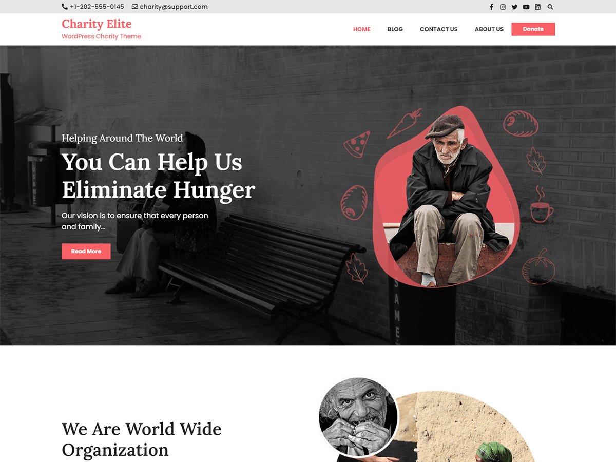 Charity Elite Preview Wordpress Theme - Rating, Reviews, Preview, Demo & Download