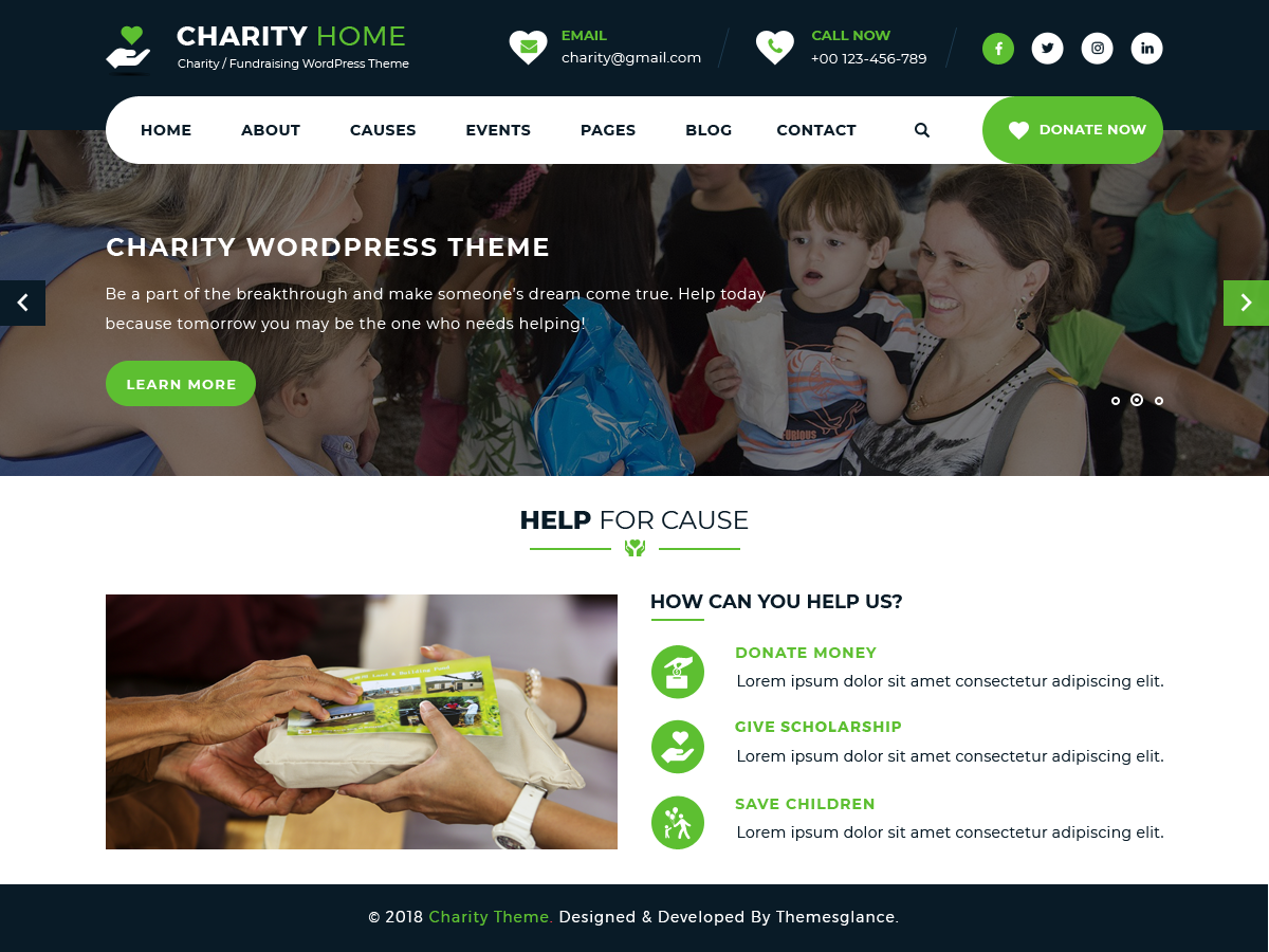 Charity Fundraiser Preview Wordpress Theme - Rating, Reviews, Preview, Demo & Download