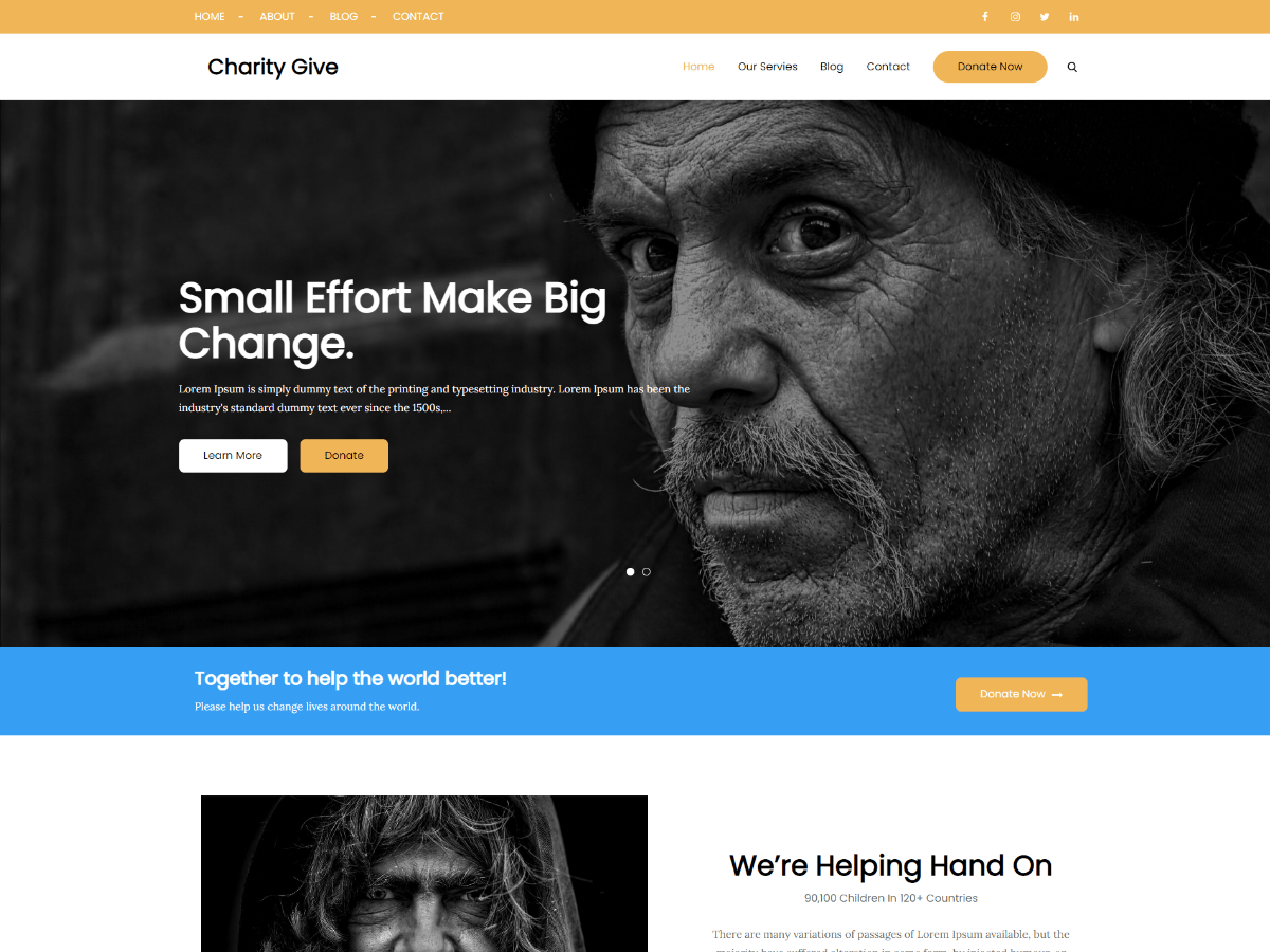 Charity Give Preview Wordpress Theme - Rating, Reviews, Preview, Demo & Download