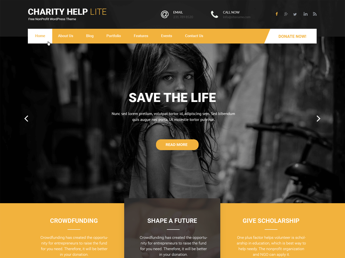 Charity Help Preview Wordpress Theme - Rating, Reviews, Preview, Demo & Download