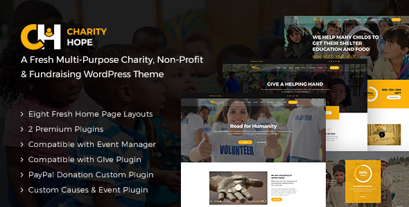 Charity Hope Preview Wordpress Theme - Rating, Reviews, Preview, Demo & Download