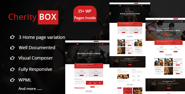 CharityBOX Preview Wordpress Theme - Rating, Reviews, Preview, Demo & Download