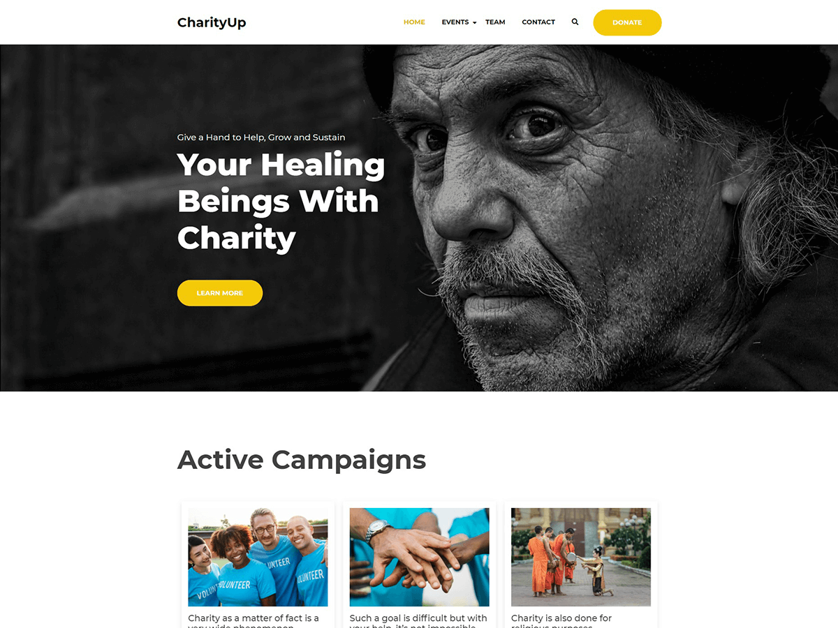 CharityUp Preview Wordpress Theme - Rating, Reviews, Preview, Demo & Download