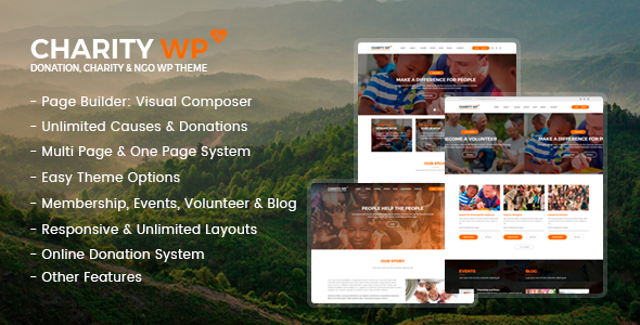 CharityWP Preview Wordpress Theme - Rating, Reviews, Preview, Demo & Download
