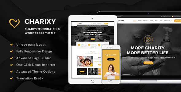 Charixy Preview Wordpress Theme - Rating, Reviews, Preview, Demo & Download