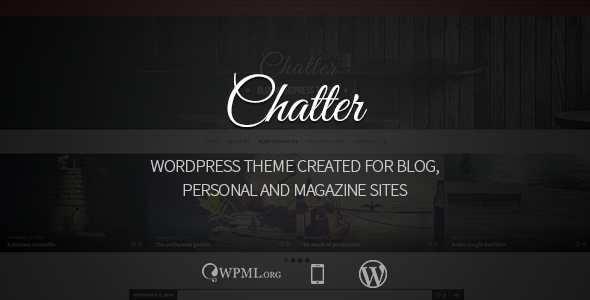 Chatter Preview Wordpress Theme - Rating, Reviews, Preview, Demo & Download