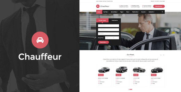 Chauffeur Preview Wordpress Theme - Rating, Reviews, Preview, Demo & Download