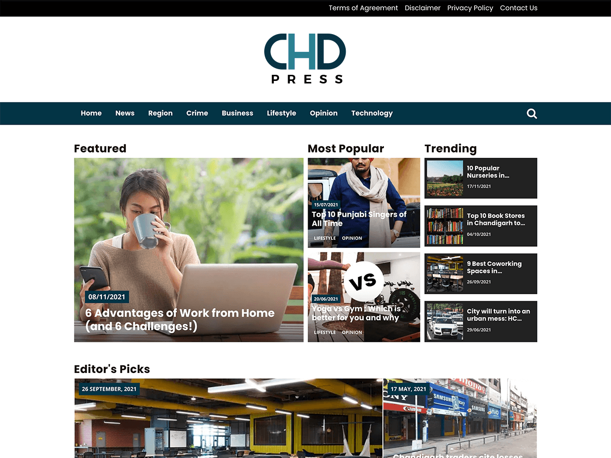 CHD Press Preview Wordpress Theme - Rating, Reviews, Preview, Demo & Download